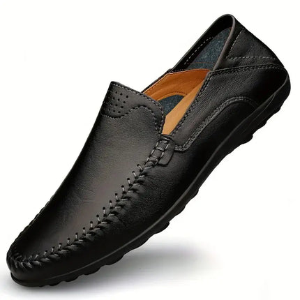 Mens Leather Business Casual Breathable Cowhide Shoes flexible sole