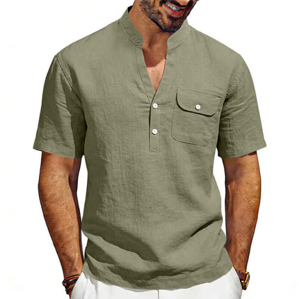 Men's Linen T-Shirt Summer Casual Top comfortable lightweight pullover layout evaluating thin summer breeze materials