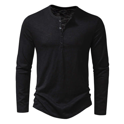 Mens Long Sleeve T Shirt Fashion Casual Pullover Top loose version.