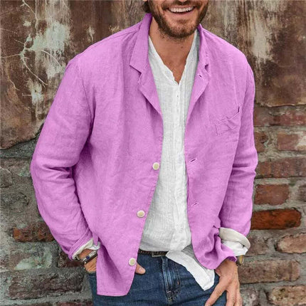 Mens Casual Loose Jacket length 74cm plus size