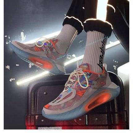 Mens Low-Top Basketball Trendy Youth Sports Sneakers black