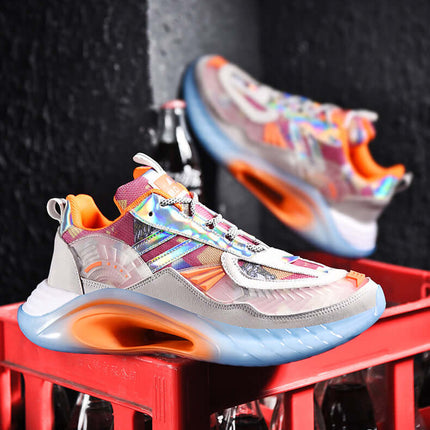 Mens Low-Top Basketball Trendy Youth Sports Sneakers mesh lining