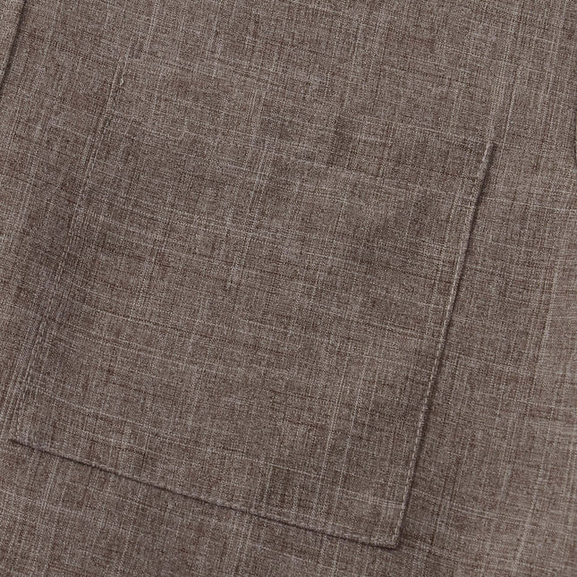 Men's Luxury Casual Button Up Shirt detailed view of fabric texture and pocket design.
