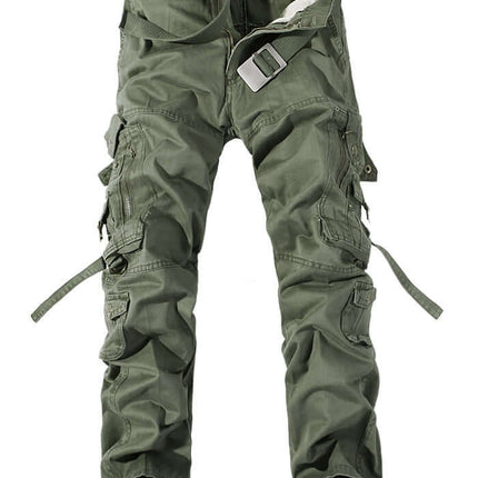 Men's Multi-Pocket Washed Cargo Pants side view highlighting the comfortable spacious multi pocket storage compartments