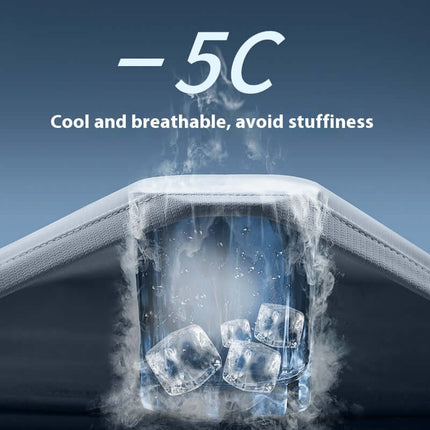 Cool and breathable material demonstrating -5C temperature for comfort in Mens Quick Dry Color Block Running T Shirt And Shorts Set.