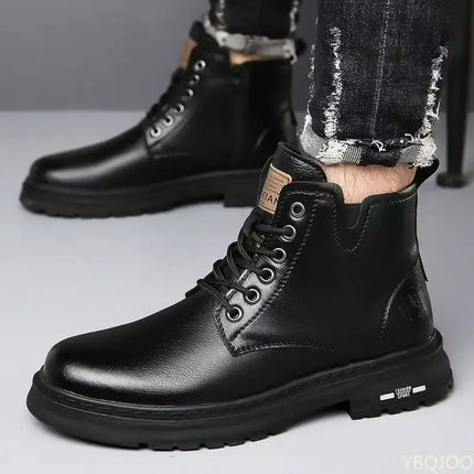 Mens Retro Warm High Top Casual Short Boots retro design