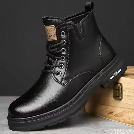 Mens Retro Warm High Top Casual Short Boots trendy look