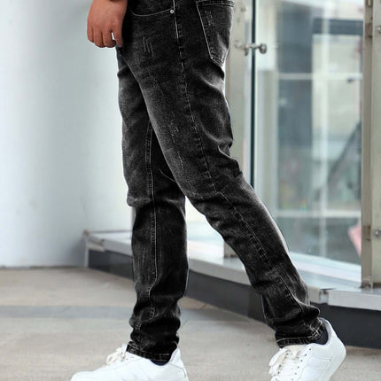 Men's Silver Gray Stretch Skinny Denim Jeans Flexible Comfort Fit