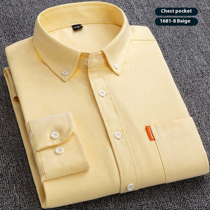 Mens Slim Fit Pure Cotton Washed Oxford Shirt 100 percent cotton fabric