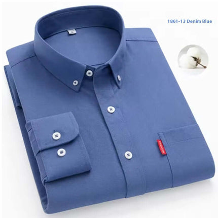 Mens Slim Fit Pure Cotton Washed Oxford Shirt youth leisure apparel
