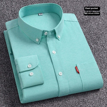 Mens Slim Fit Pure Cotton Washed Oxford Shirt light blue 1681-2