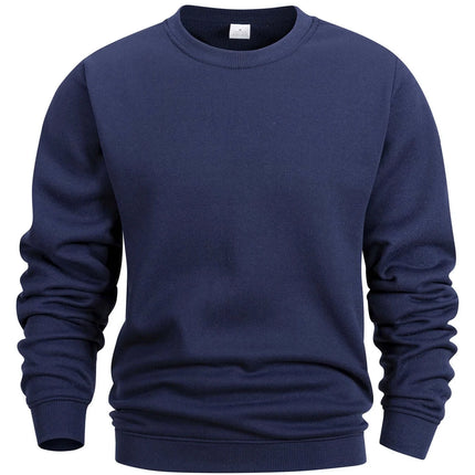 Mens Solid Crew Neck Sweatshirt Long Sleeve Pullover spring wear
