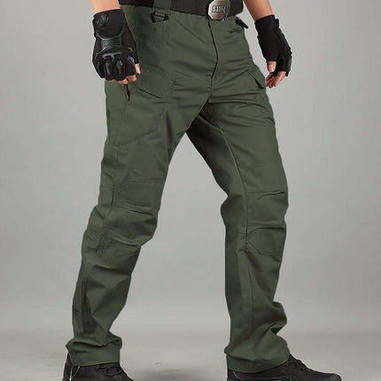 Mens Special Service Outdoor Tactical Training Pants in Army Green color, featuring a comfortable and functional design.