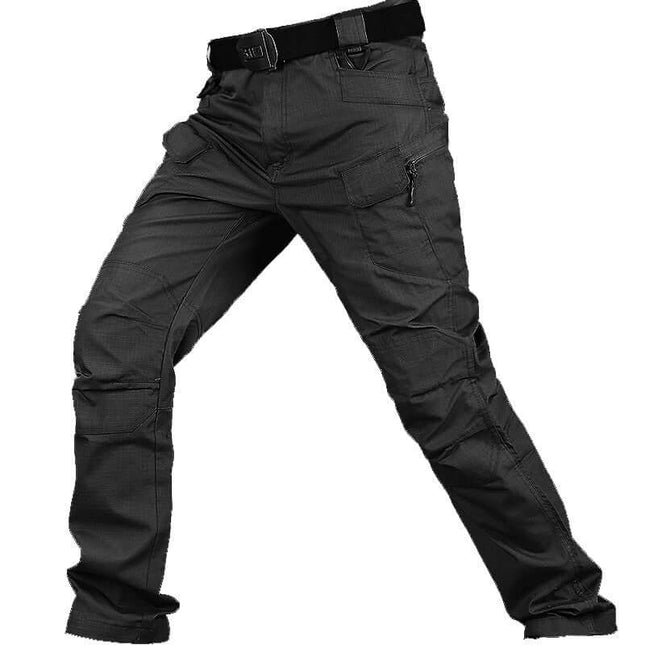 Mens Special Service Outdoor Tactical Training Pants displayed in a standing position showcasing their tactical design.