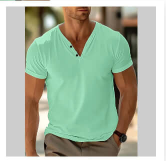Men's T-shirt Summer Beach Short Sleeve Casual spacious chest bust measurements confirmation for size triple extra large