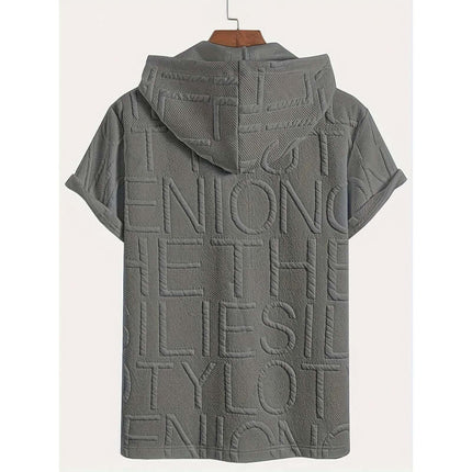 Mens Urban Jacquard Letter Printed Hooded Tshirt size M 74 waist