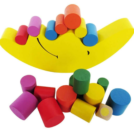 Moon Balance Game colorful building blocks.