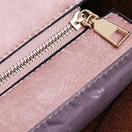 PU Large Capacity Tote Handbag Set Crossbody for Women solid color finish