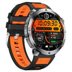 Black Case Orange Silicone Strap