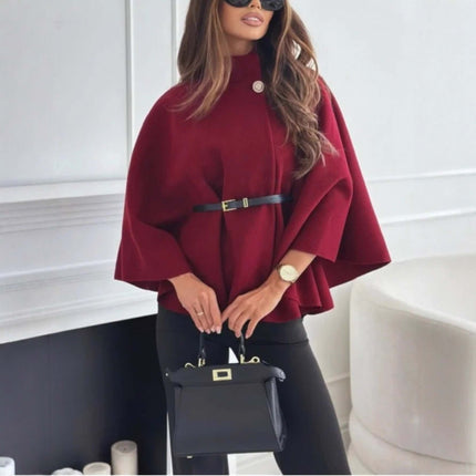 New Stand Collar Batwing Sleeves Cloak Top