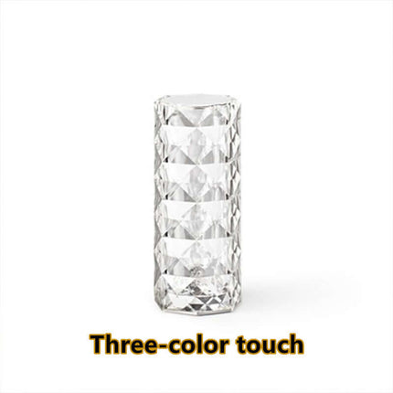 Nordic Crystal Lamp USB Touch Dimming Table Light rose projection