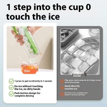 One Touch Ice Cube Mold bpa free material.