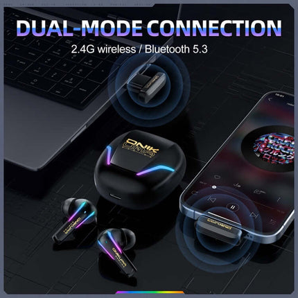 onikuma t27 dual mode wireless bluetooth earphones earbuds