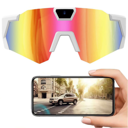 Outdoor Cycling Smart Glasses black frame design.