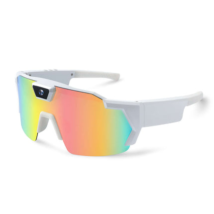 Outdoor Cycling Smart Glasses white frame option.