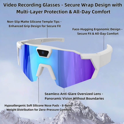 Outdoor Cycling Smart Glasses ice blue lens type a.
