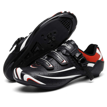 outdoor non-lock cycling shoes with strong grip rubber sole for men