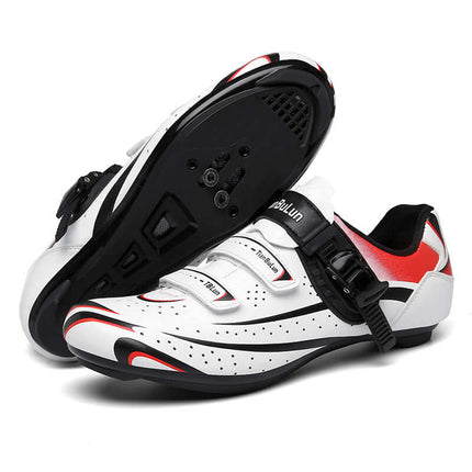 outdoor non-lock cycling shoes with strong grip rubber sole for women