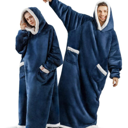 Oversized TV Hoodie Blanket 150cm length full body coverage.