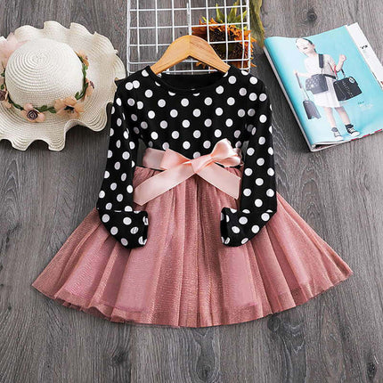 Polka Dot Princess Dress 100% cotton fabric.
