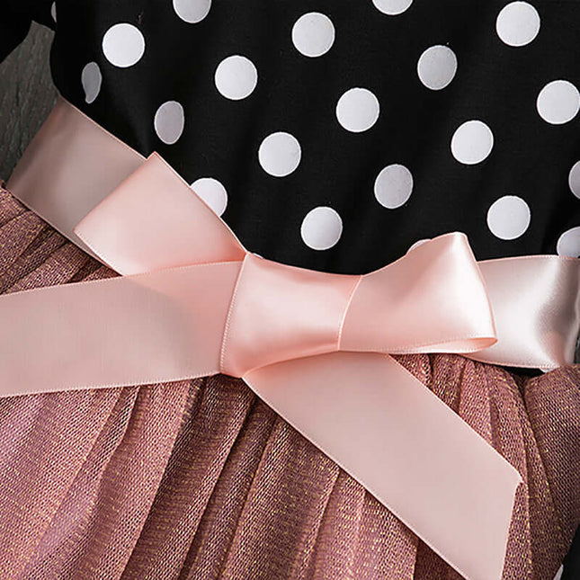 Polka Dot Princess Dress long sleeve style.
