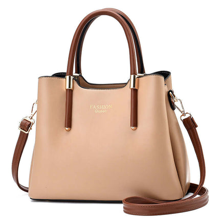Popular Big Bags Shoulder Messenger Handbags coffee soft surface finish.
