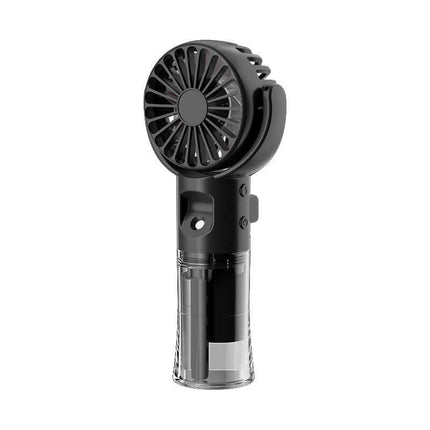 Portable Handheld Spray Fan 4 Speed Water Spray Mist Fan showcasing sleek design and water reservoir.