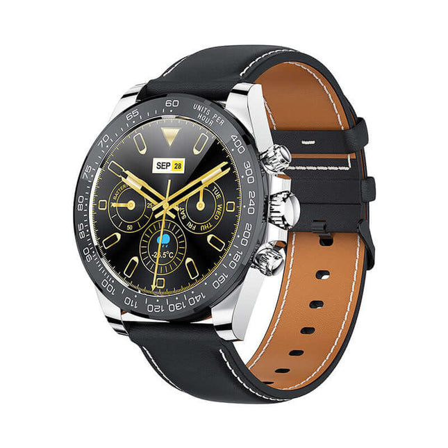 Premium stainless steel smartwatch- waterproof sports design on wrist