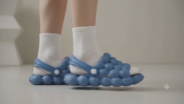 Unisex Thick Sole Bubble Massage Slide Sandals