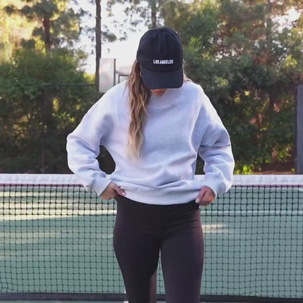 Pullover Sweatshirt Solid Color Loose Round Neck Hoodie