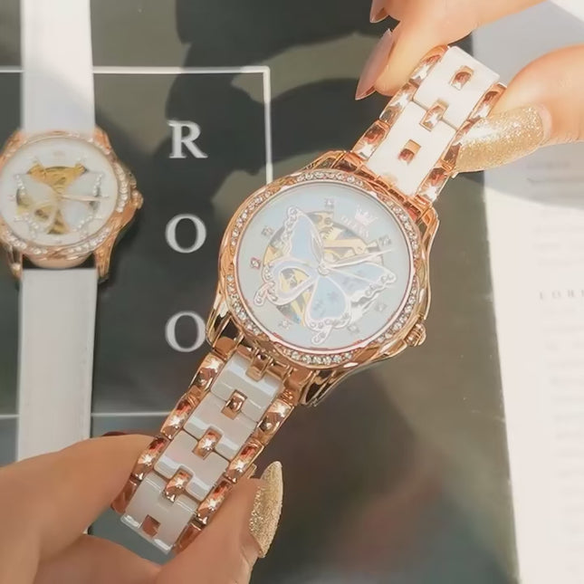 Ladies Automatic Mechanical Watch Gift Box Set