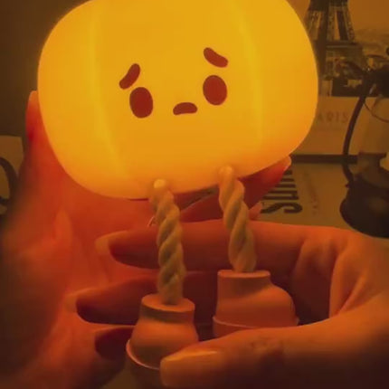 Cute Halloween Pumpkin Silicone Night Light Lamp 