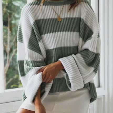 loose-striped-sweater-fashion-long-batwing-sleeve-knit