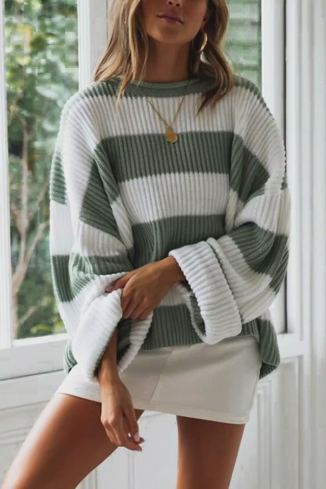 loose-striped-sweater-fashion-long-batwing-sleeve-knit
