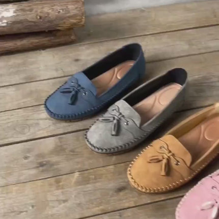 Women Round Head Loafers Non slip Soft Comfortable Flats