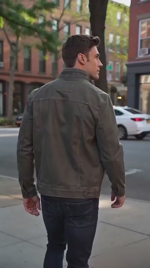 Mens Loose Fit Spring Workwear Jacket