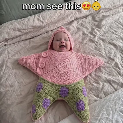 Crocheted Star Shaped Baby Bodysuit DIY Kit
