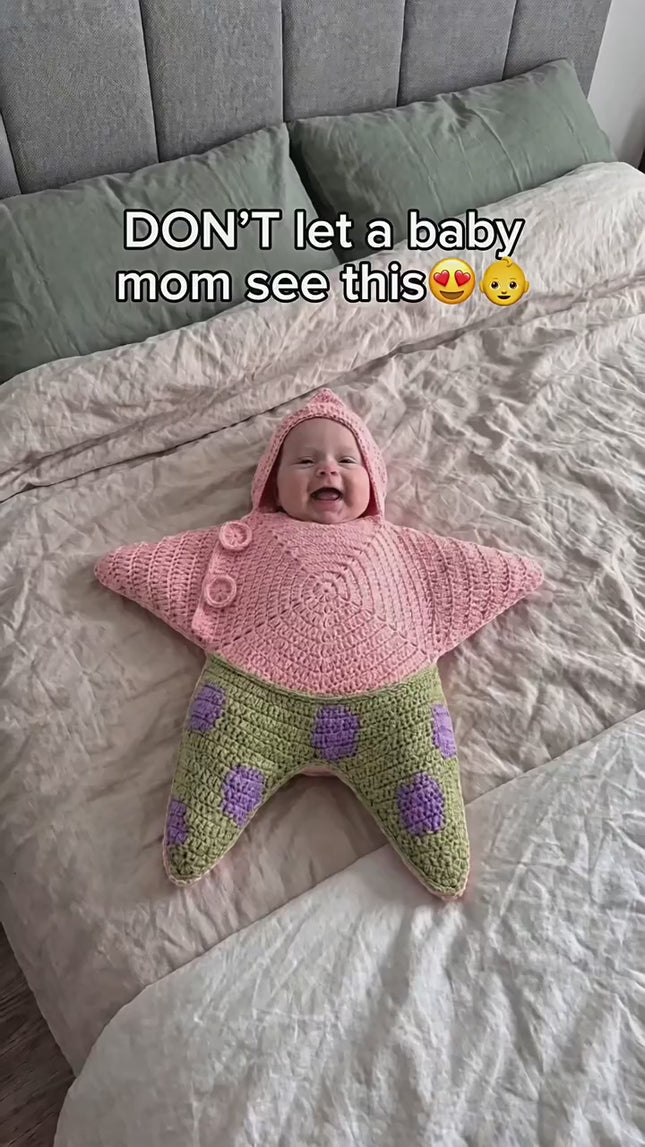 Crocheted Star Shaped Baby Bodysuit DIY Kit