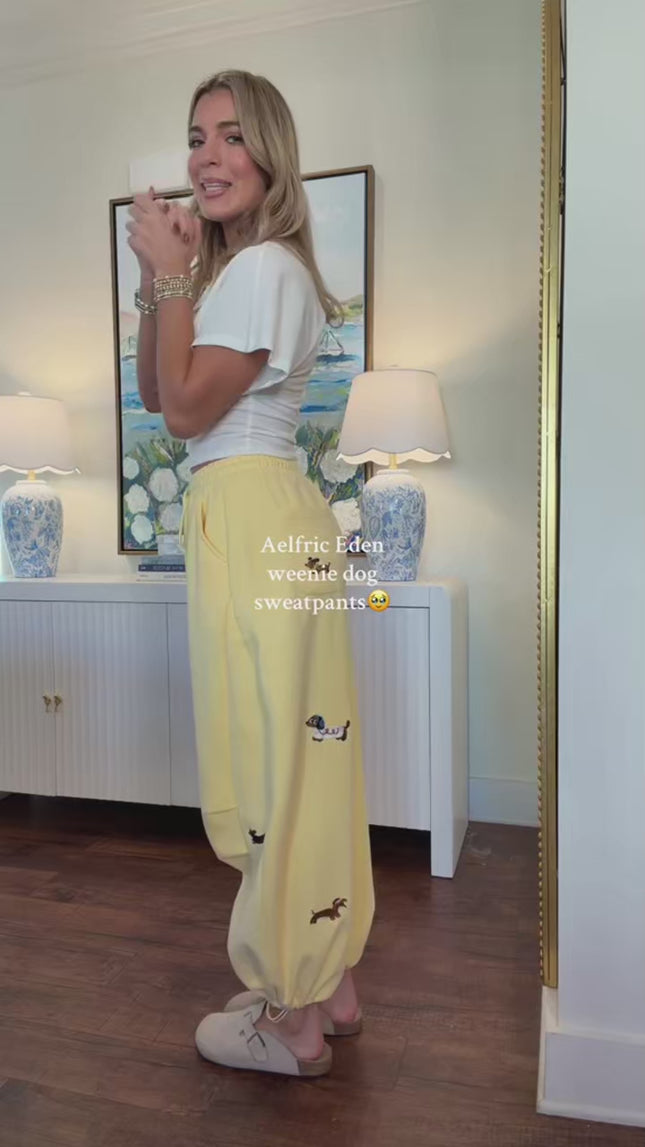 Womens Embroidered Slacks Loose Slimming Wide Leg Pants