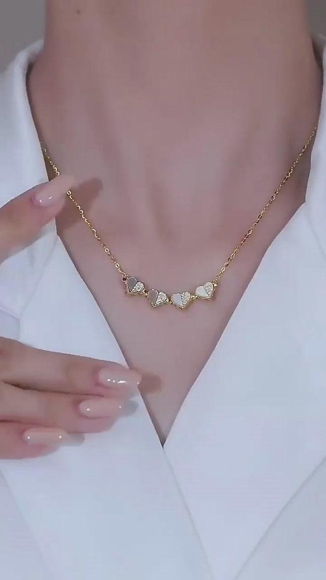 Luxury Four Leaf Clover Pendant Necklace Stainless Steel